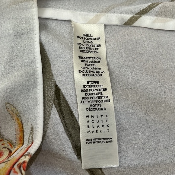 White House Black Market Floral Adjustable Strap Top Size S - Picture 8 of 10